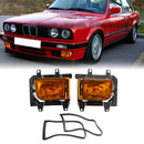 Kit de lentes de plástico para luz antiniebla del parachoques delantero para BMW E30 Serie 3 Sedan genérico 85-93