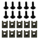 Motorrad-Aluminium-Verkleidungsgitter M6 x 20 mm Schraubenbolzen Clips-Kit QTY 10 Generic