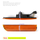 Rechte Bernstein vordere Stoßfänger Seitenmarkerlichter für 2001-2005 VW Passat B5.5