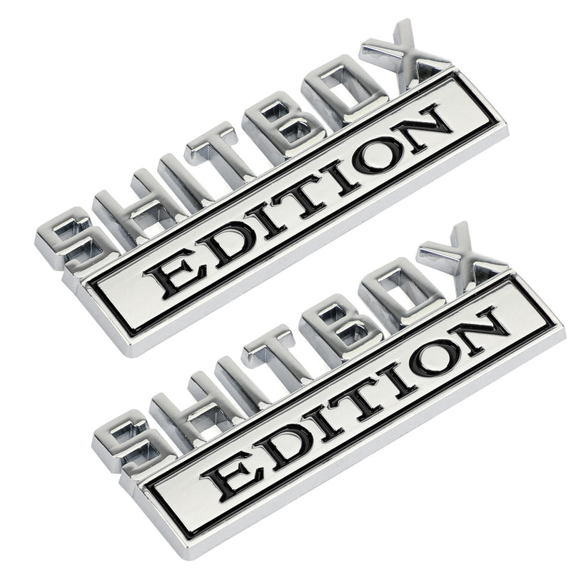 2pc Shitbox Edition Emblem -Aufkleber Aufkleber für Ford Chevr Car Truck