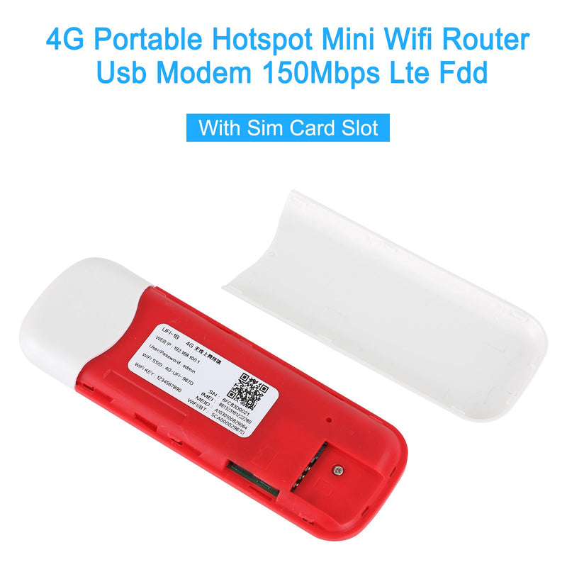 4G LTE Trådlös router WiFi Mobilt bredbandsmodem USB Dongle Olåst Vit