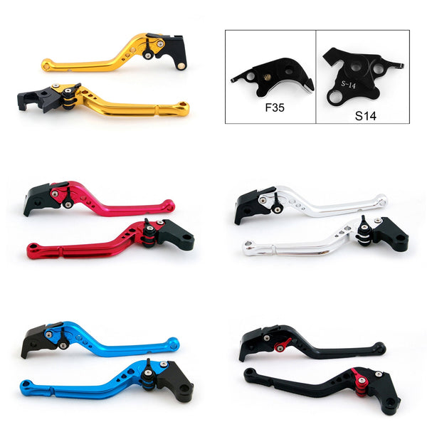 Long Brake Clutch Levers For Suzuki GSXR1000 GSXR 1000 2007-08 Black