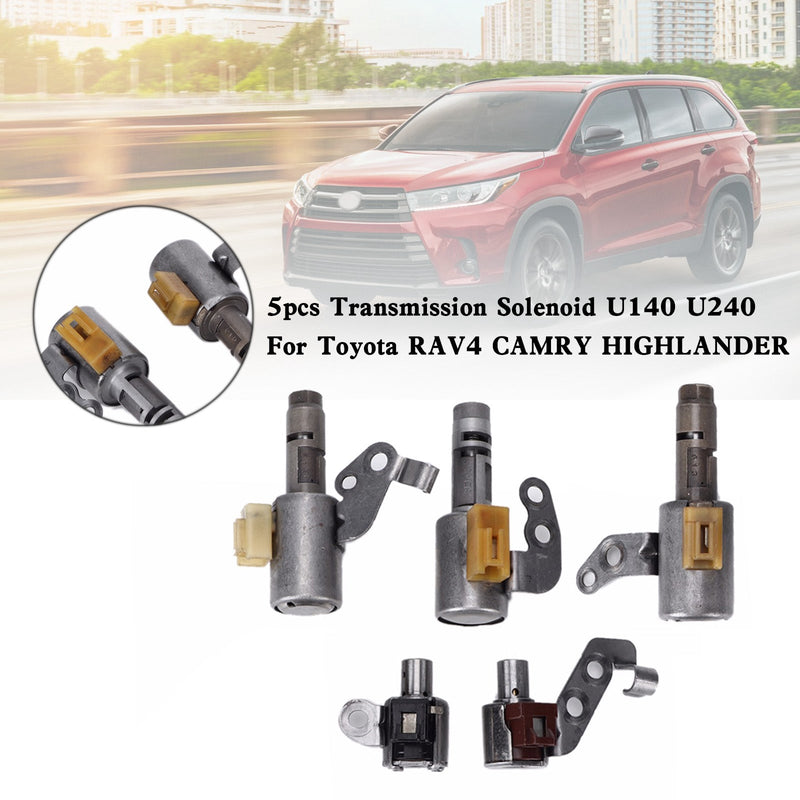 2002-2004 Toyota Camry 2.4L (2004 Camry 2.4L 3.3L 3.0L) 5kpl Vaihteiston solenoidi U140 U240 Fedex Express