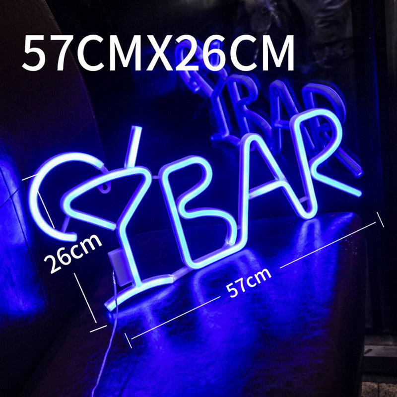 BAR Leuchtreklame Licht LED Saft Brief Neonröhre Party Nachtlicht Lampe Fedex Express