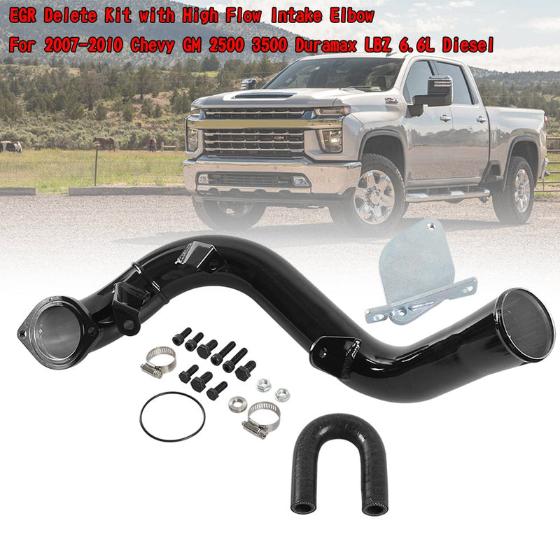 Kit de exclusão EGR do coletor de admissão de alto fluxo para 2007-2010 Chevy GM 2500 3500 Duramax LMM 6.6L Diesel