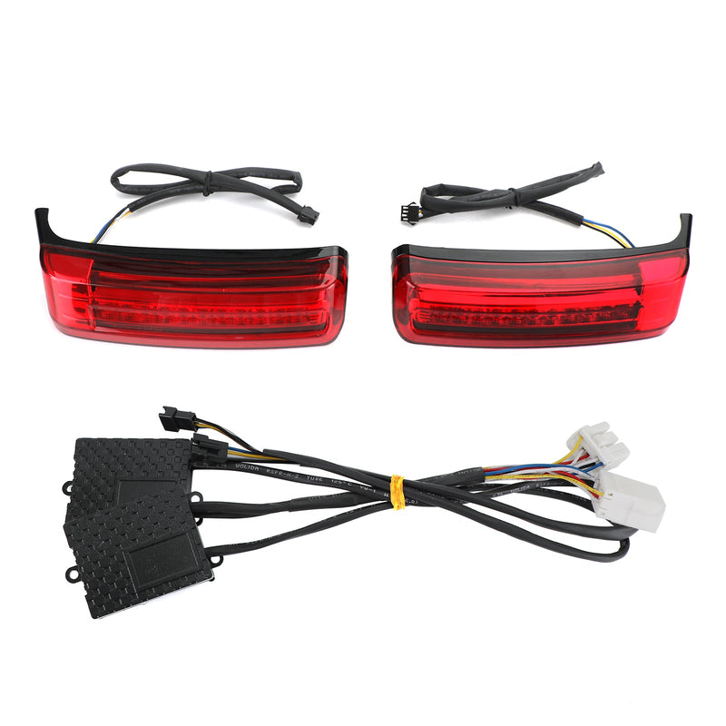 Alforjes LED para alforjes Run Brake Turn Lamp Lights para Touring 1996-2013 Genérico