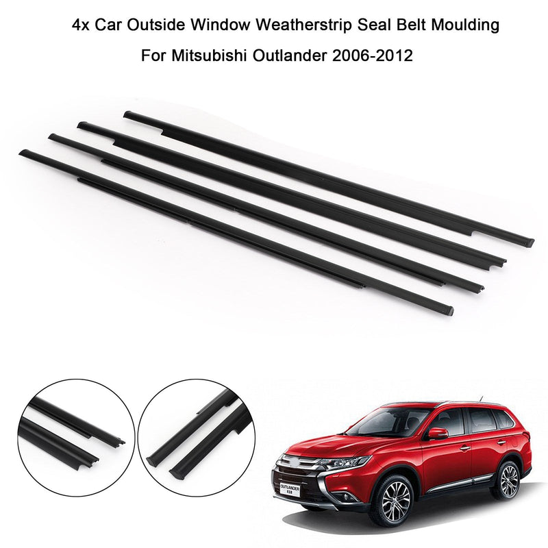 4x 2006-2012 Mitsubishi Outlander Car Exteriör Fönster Weatherlist