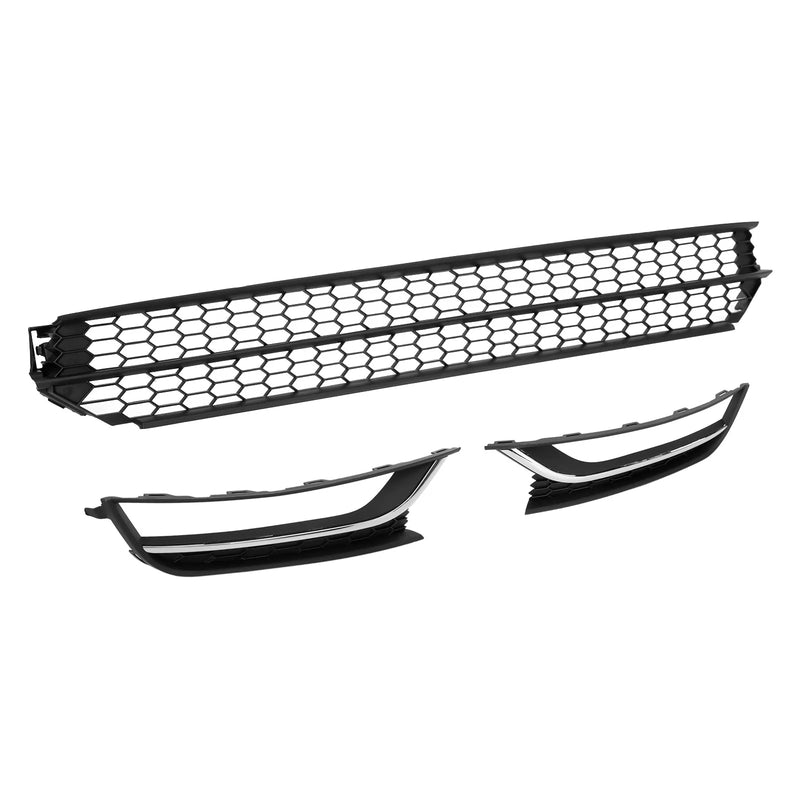 VW Passat 2012-2015 Front Nedre Grill Grill Tåkelys Deksel Black & Chrome