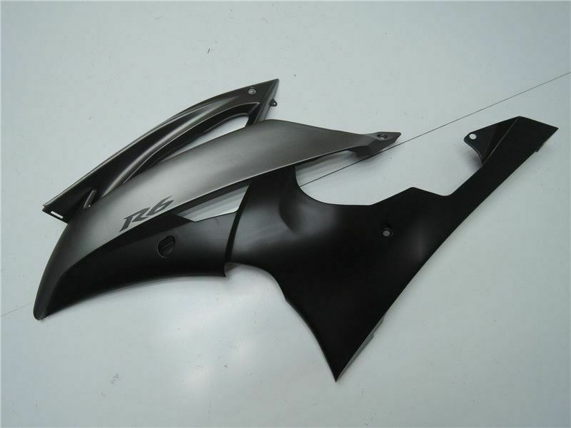 Fairing Injection Plastic Body Kit Passer Yamaha YZF-R6 2008-2016 Grå Svart Generisk