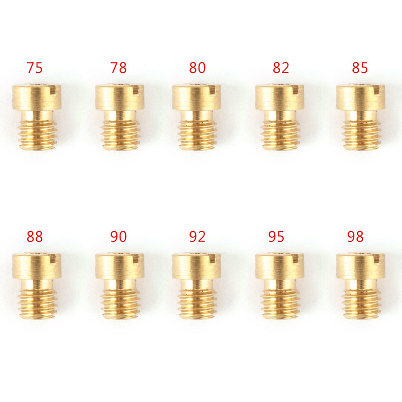 10PCS 5MM Carburettor Main Jets Nozzle Set For Dellorto Carburetor 75-98 Carb