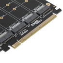 Placa de expansão do adaptador M.2 NVME SSD para PCI-E 4.0 X16 suporta PH44 2280 2242