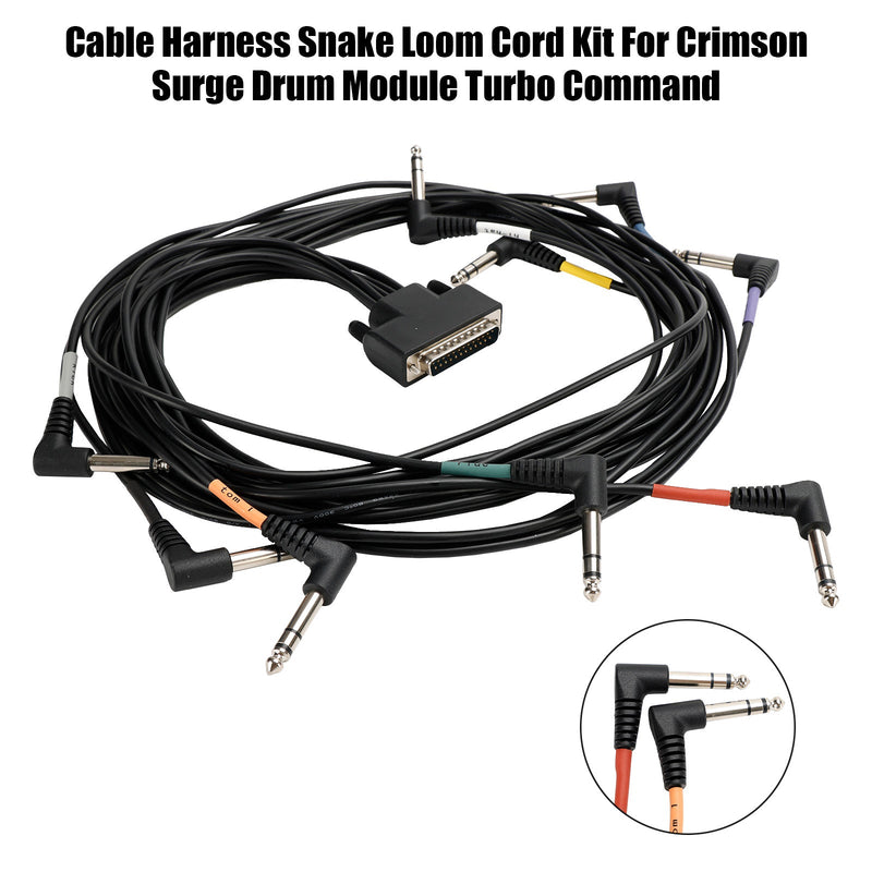 Kabelbaum Snake Loom Cord Kit für Crimson Surge Drum Module Turbo Command