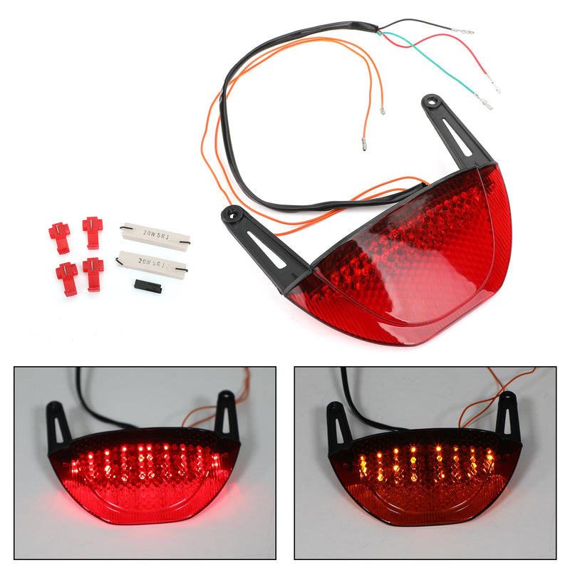 Motorrad Hinterradbremse Blinker Rücklicht für Honda CBR 600RR 2007-2012 Rot Generic