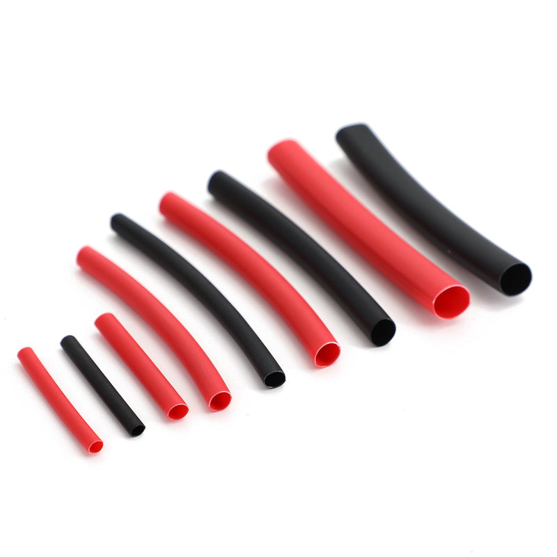 300 Stück Schrumpfschlauch-Kit 3: 1-Verhältnis Dual Wall Adhesive Lined Kit Schwarz Rot