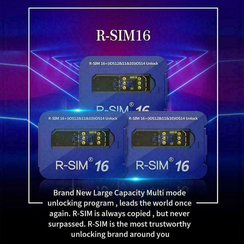 R-sim 16 Nano Unlock RSIM-kort för iPhone 13 12 Mini 12 Pro XS Max 8 iOS 15