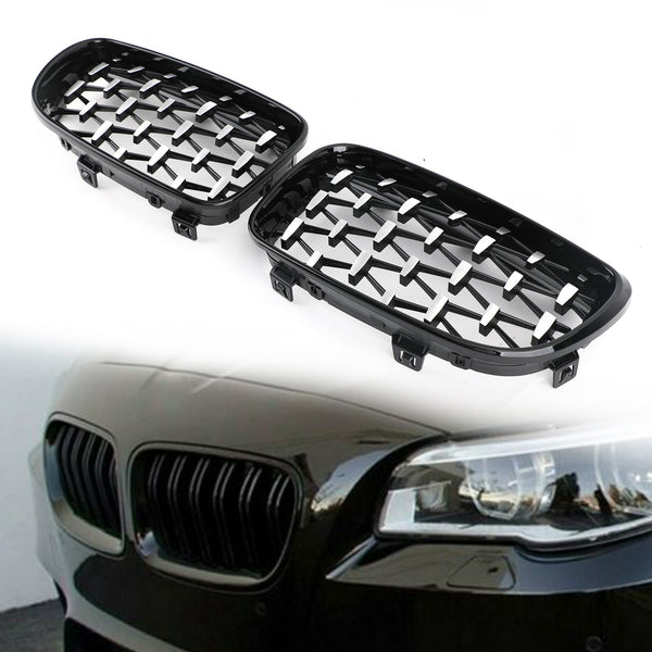 Front Grille Fit BMW 1 Series E81 E87 E82 E88 128i 135i 2008-2012 Black & Chrome 