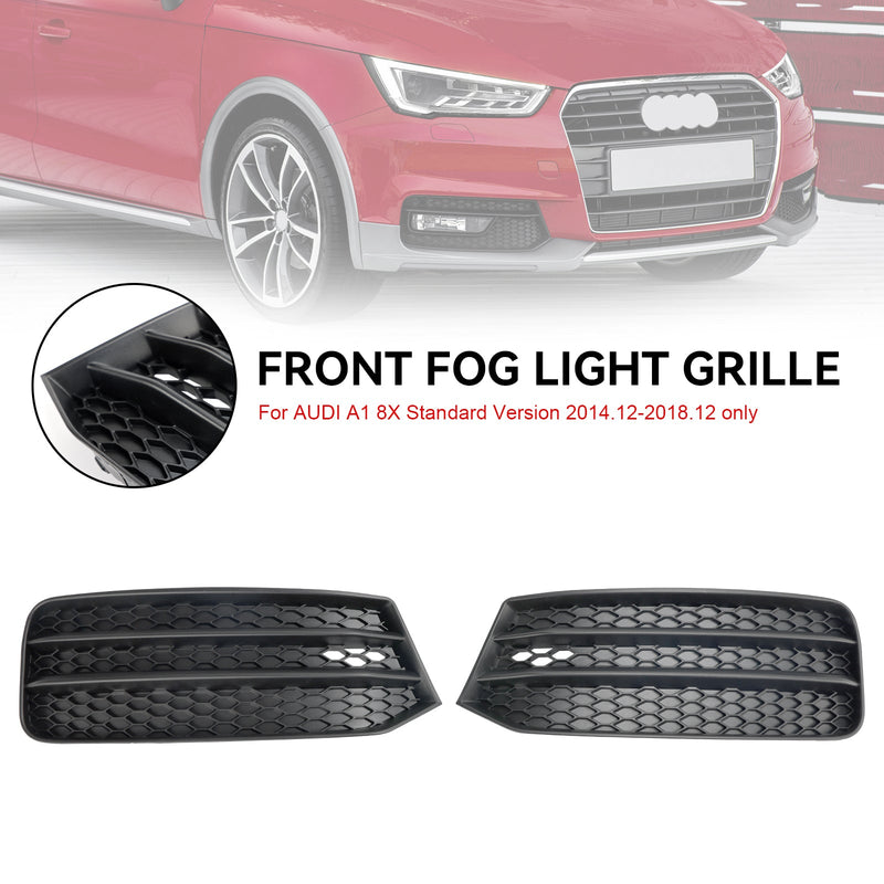 Audi A1 8X 2015-2018 2STK Frontfanger Tåkelys Dekselgitter.