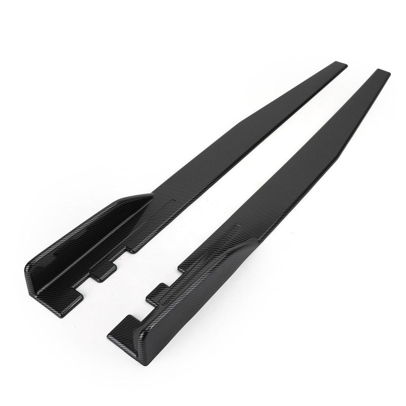 Par de faldas laterales de fibra de carbono para coche, difusor divisor de balancín, alas genéricas, 120cm