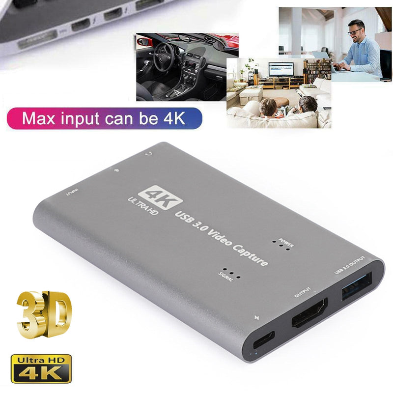 4K 1080p 60 fps HD to USB 3.0 Video Capture Card Game Live Recorder Plug and Play