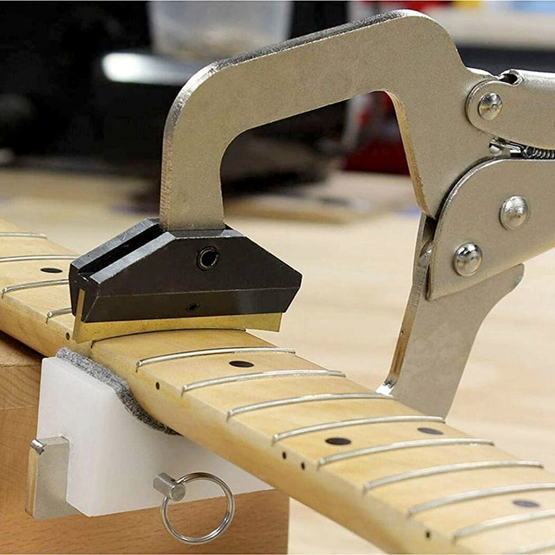 Guitar Hand Fret Press Clamp med 4 vadderade halspress Gitarrreparationsverktyg