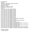 Opěradlo řidiče vhodné pro Can Am Spyder RT SE6 SM6 SE5 SM5 2008-2017 Generic