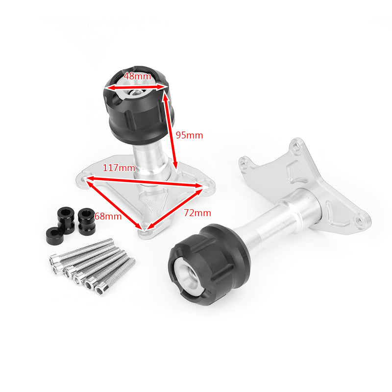 Billet ALU Protección de marco antichoque para Honda MSX125 SF Grom 125 2013-2020 Genérico