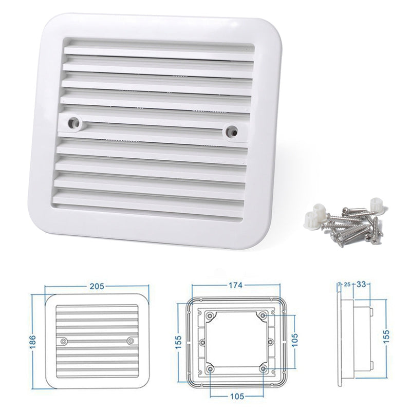 Ventilador de escape silencioso de refrigeración de ventilación de remolque de aire lateral de caravana RV de 12V