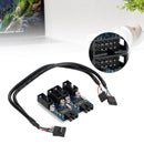 Extensor de conector de extensión de placa base, macho, 1 a 4 hembra, con cabezal USB de 9 pines