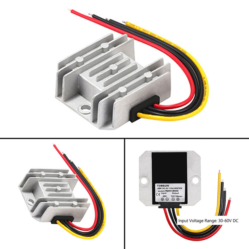 À prova d'água 48v a 12v 5a 60w step down dc/dc regulador do conversor de energia