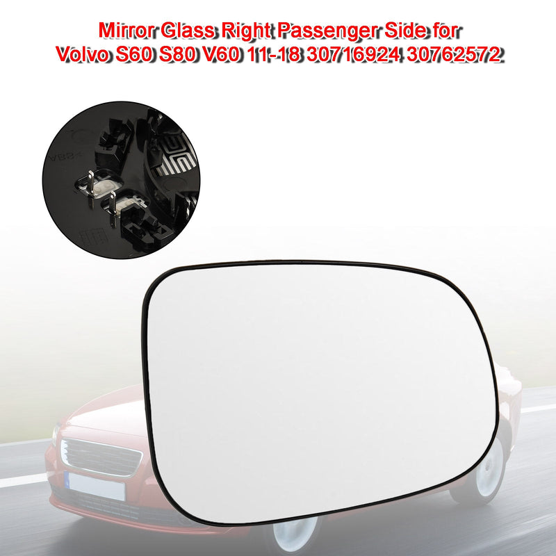 Vidro do espelho lado direito do passageiro para Volvo S60 S80 V60 11-18 30716924 30762572