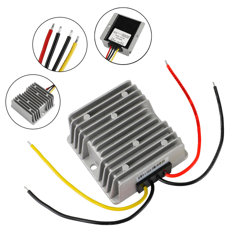 Vanntett 24V til 19V 10A 190W DC/DC strømomformer nedtrappingsregulator