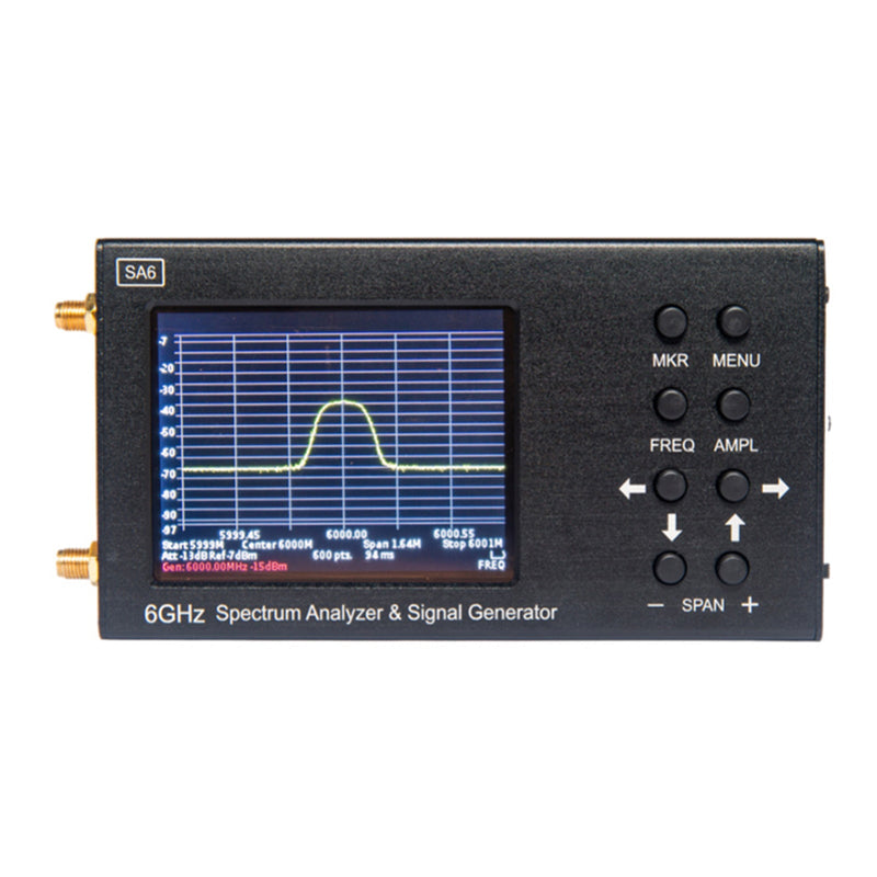 SA6 6GHz handhållen bärbar 3,2" spektrumanalysator signalgenerator 35-6200MHz