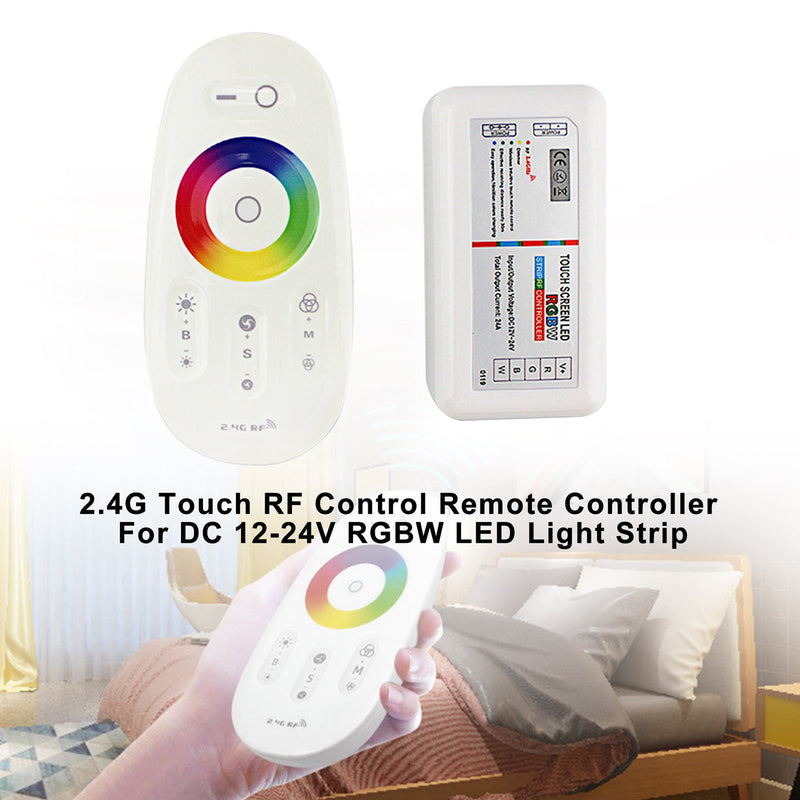 Control remoto de control RF táctil 2.4G para tira de luz LED RGBW DC 12-24V