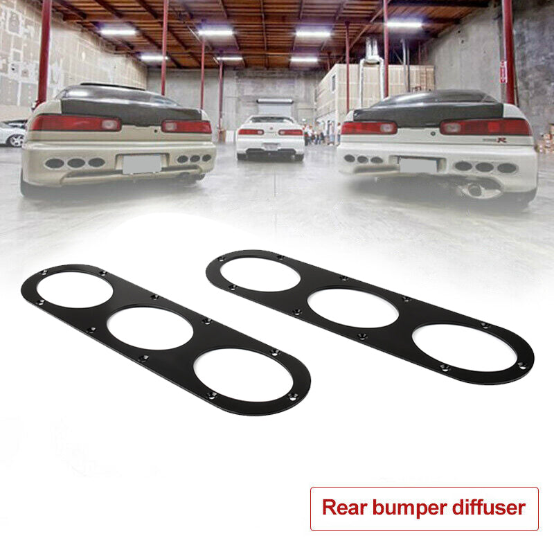 Diffusor Rückwand Race Bumper USA Air Aluminium Car Black Universal Diversion Generic