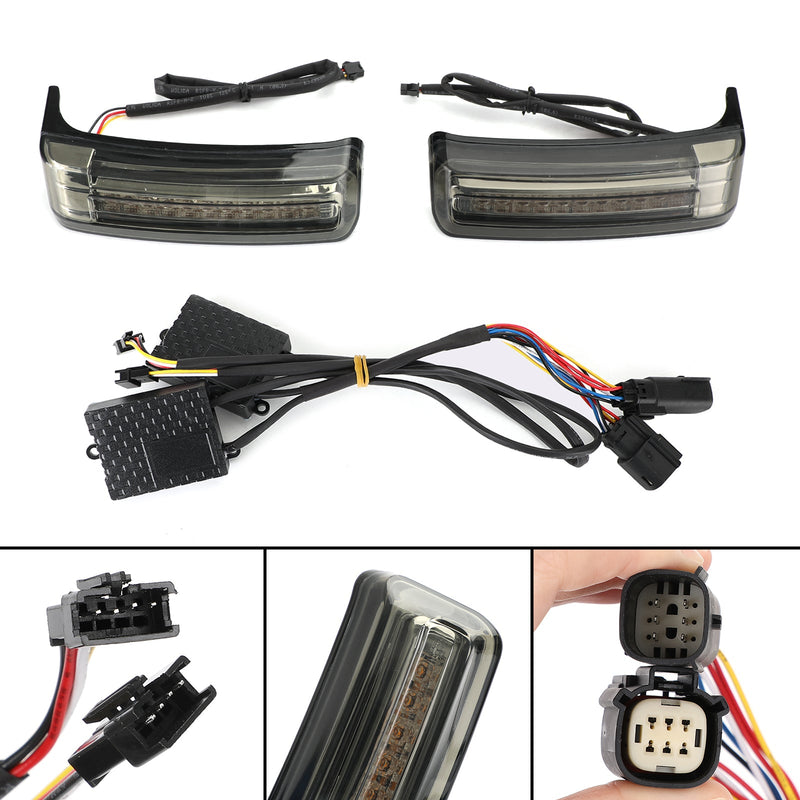 LED-Satteltaschen-Satteltaschen Run Brake Turn Lamp Lights For Touring 2014-2021 Generic