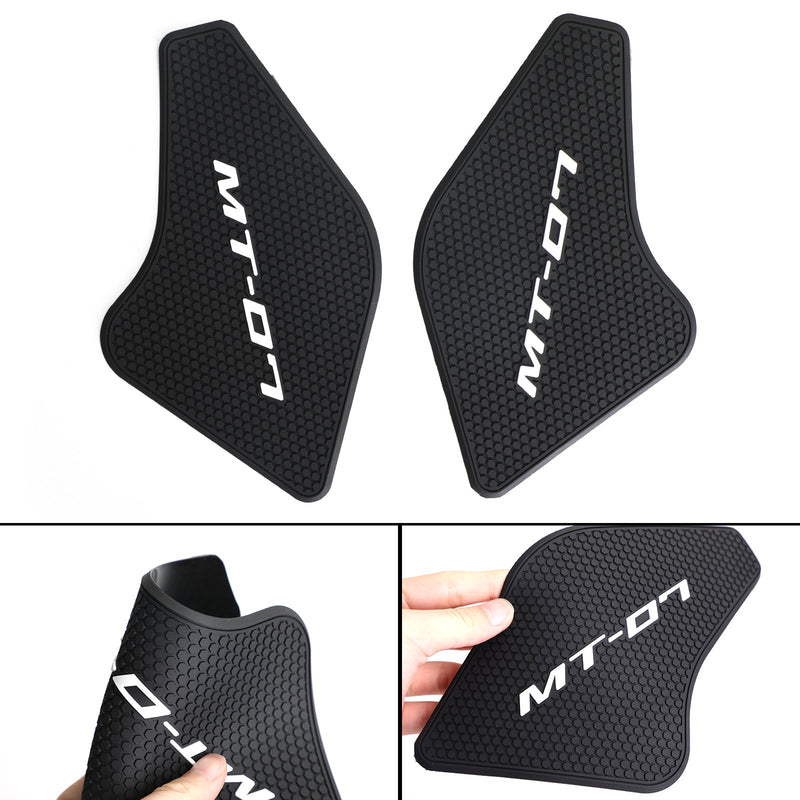 Almohadillas de agarre laterales negras para Yamaha MT-07 MT07 2021-2022 kit de 2 piezas