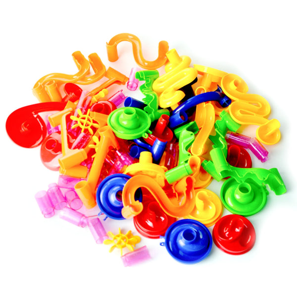 105 kpl Lasten Marble Run Race Set Railway Building Blocks Track Lelu