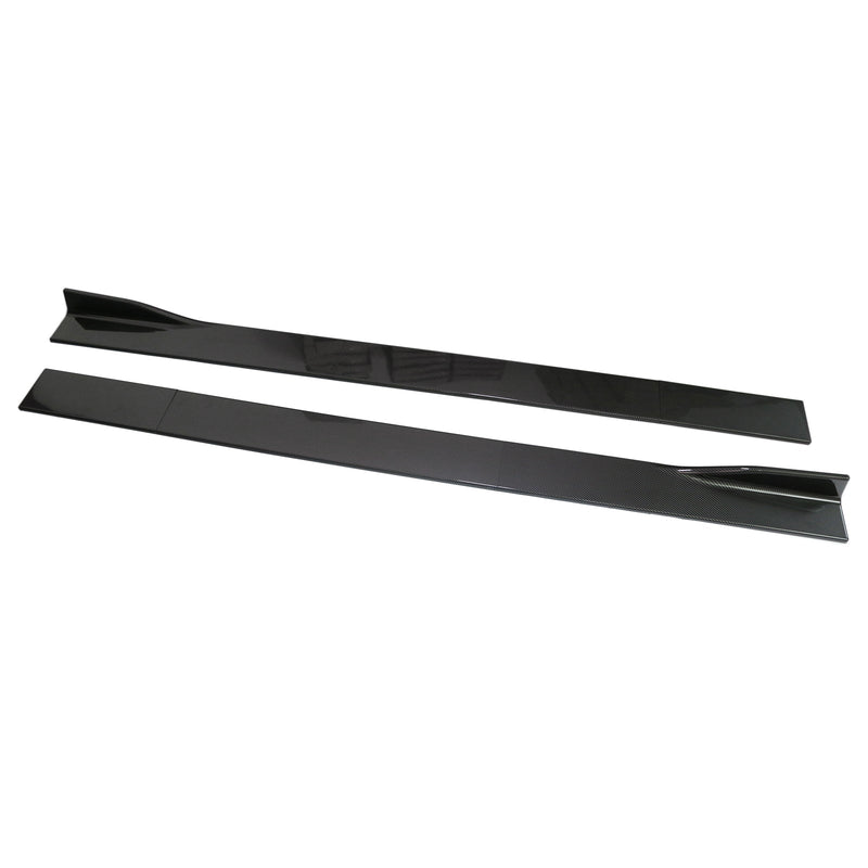 Extensões de saia lateral universal de 86,6" Rocker Panel Splitters Lip Carbon Look Generic