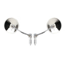 Espejos de extremo de manillar cromados para motocicleta Cafe Racer Old School Clubman 22 mm genéricos