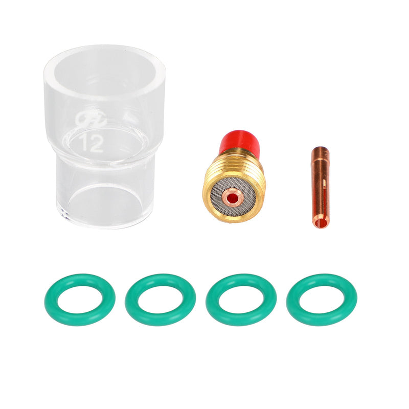 7 kpl TIG-hitsauspoltin Stubby Gas Lens Pyrex Glass Cup Kit WP-9/20/25