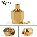 10 stk stik SMA hanstik RG402 0,141" halvt kabel lige