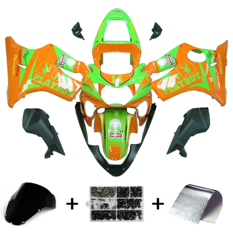 Amotopart Honda CBR600 F4i 2001-2003 Juego de carenado Cuerpo Plástico ABS