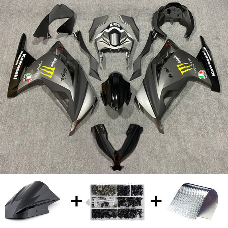 Amotopart Verkleidungsset für Kawasaki EX300/Ninja300 2013–2017, Karosserie, Kunststoff, ABS