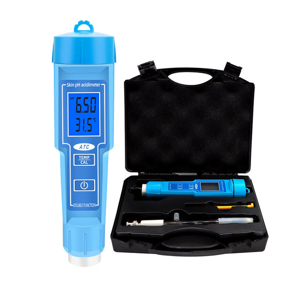 PH-Meter-Thermometer-Stift für Lebensmittel, Obst, Fleisch, Boden, Labor, digitaler Säure-PH-Tester