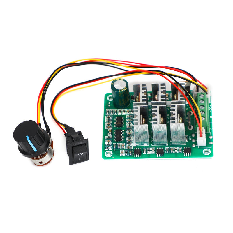 CC 5V-36V 15A PWM CC Controle de velocidade do motor sem escova Interruptor reversível CCW reversível