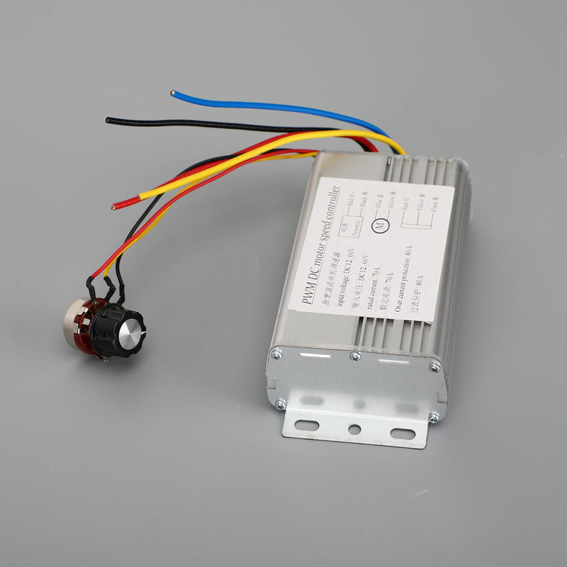 DC 12V 24V 36V 48V 70A 4000W DC-motor PWM Speed ​​​​Contrine Borstmotorstyrenhet