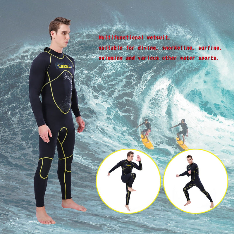 3MM Herren Neoprenanzug Surfen Tauchanzug Ganzkörper Schnorcheln Triathlon