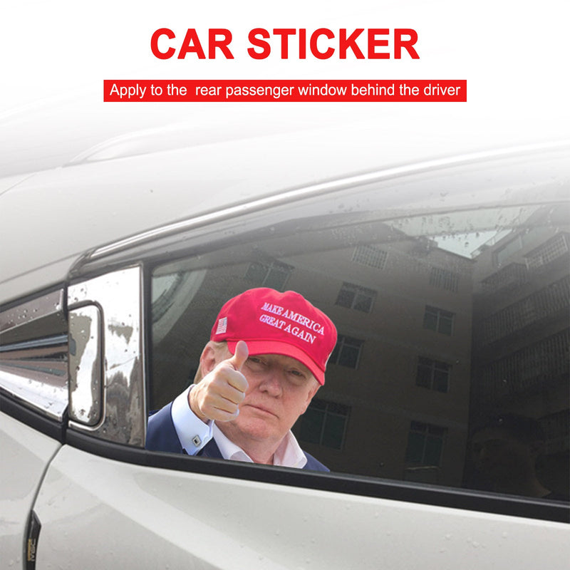 Autofensteraufkleber in Lebensgröße Passagierfahrt mit Trump President 2020 R