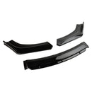 4-delers Universal Car Front Bumper Lip Body Set Splitter Diffuser Protector Black