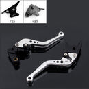 Alavancas de embreagem de freio curtas adequadas para Kawasaki NINJA 250R 2008-2012 2009 2010 1011 Genérico